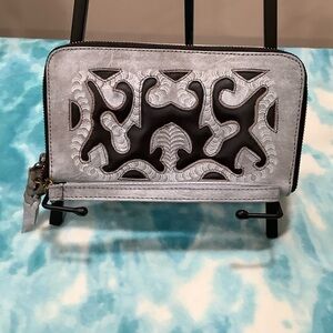 Chic Black and Gray Women's  large wallet